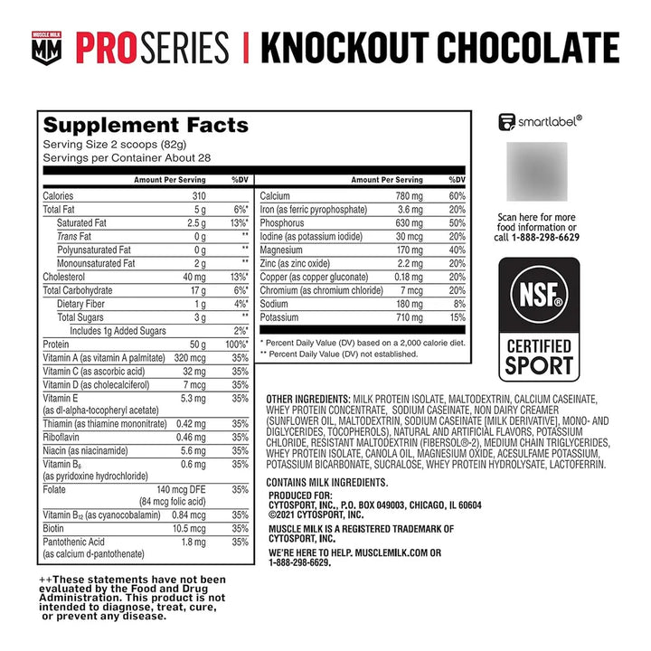 Proteína En Polvo Muscle Milk Pro Series Alta Calidad 2,26 K - Imagen 7