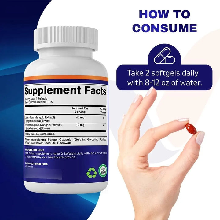 Cápsulas Luteína 40mg Y Zeaxantina 10mg Para Salud Ocular 24 - Imagen 6
