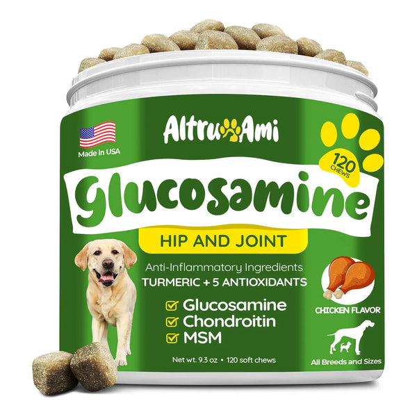 Masticables De Glucosamina Para Perros Con Condroitina MSM Y Cúrcuma Alivia Dolor Articular