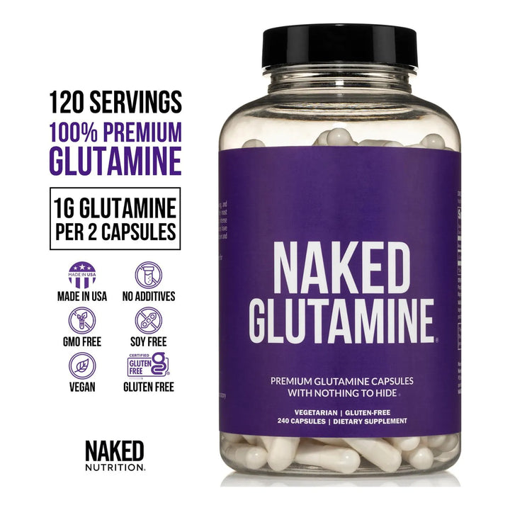 Cápsulas L-glutamina 1000 Mg 240 Unidades Recuperación Muscu - Imagen 2