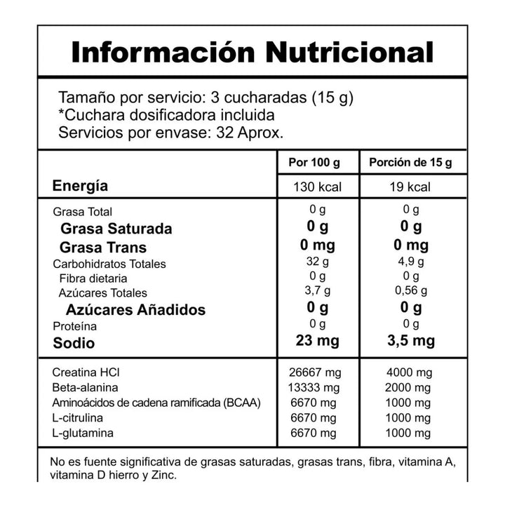 Creatina Hcl Smart 480gr - Imagen 2