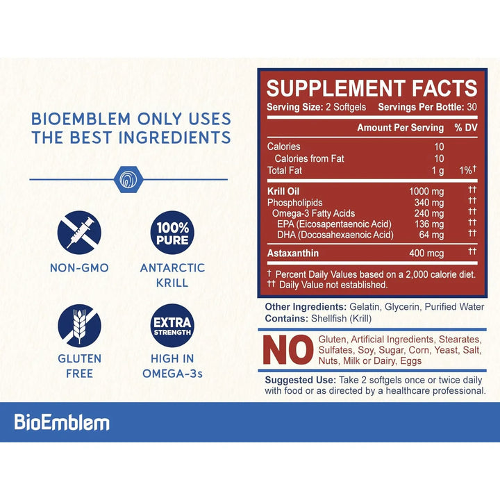Aceite De Krill Antártico 1000 Mg Omega-3 Alto En Epa Dha As - Imagen 3