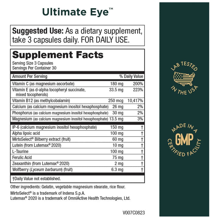 Soporte Ocular Avanzado 10 Mg Luteína Lutemax 100 Mg Ácido A - Imagen 2