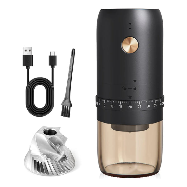 Molinillo De Café Eléctrico Portátil Con 40 Niveles De Molienda Ajustable