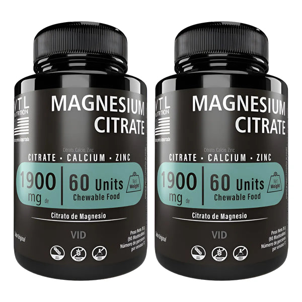 2 Citrato Magnesio  X 120 Caps Sin Sabor - Imagen 1