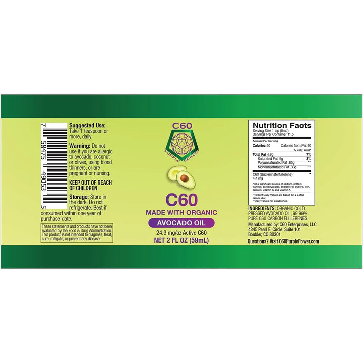 Aceite De Aguacate Orgánico 60 Ml Alto En Fullerenos De Carb - Imagen 7