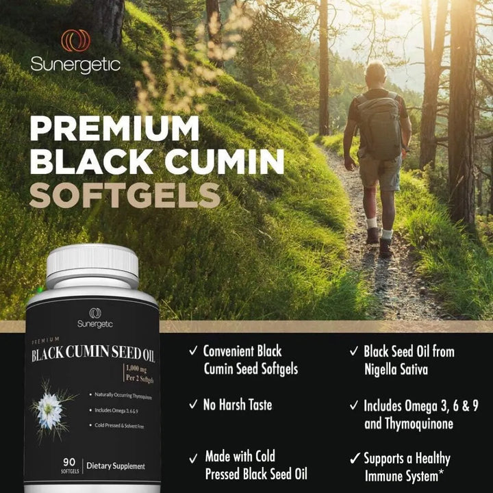 Cápsulas De Aceite De Semilla De Comino Negro 1000 Mg Porció - Imagen 4