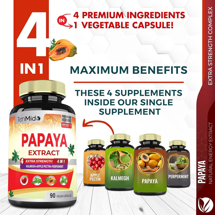 Cápsulas De Extracto De Hoja De Papaya Para Mejorar La Diges - Imagen 2
