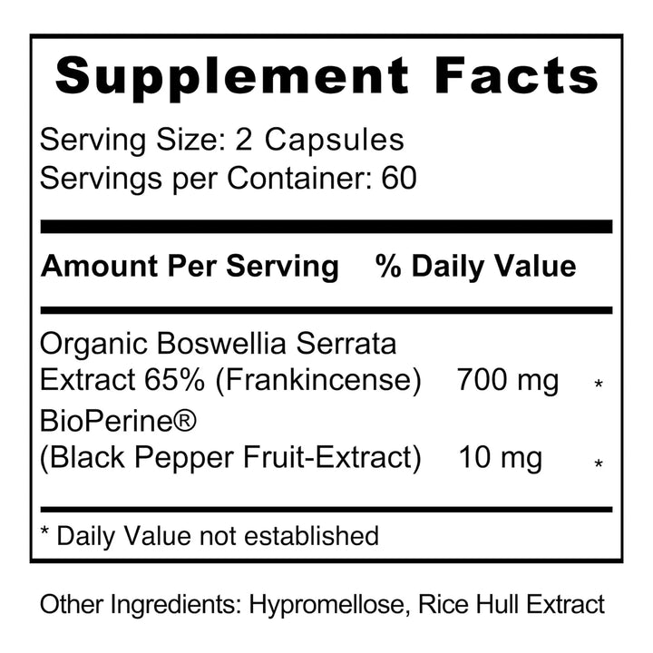 Cápsulas De Extracto De Boswellia Serrata 120 Unidades Con I - Imagen 7