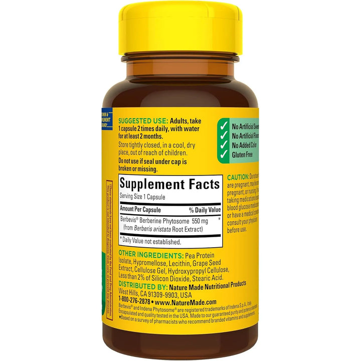 Cápsulas De Fitosoma Berberina 1100 Mg Mejor Absorción Salud - Imagen 7