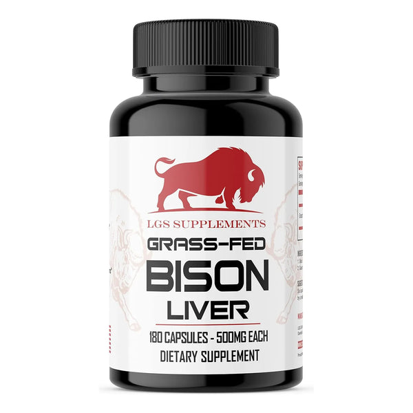 Capsulas Higado Bisonte Alimentado Pasto 3000 Mg Energia Natural