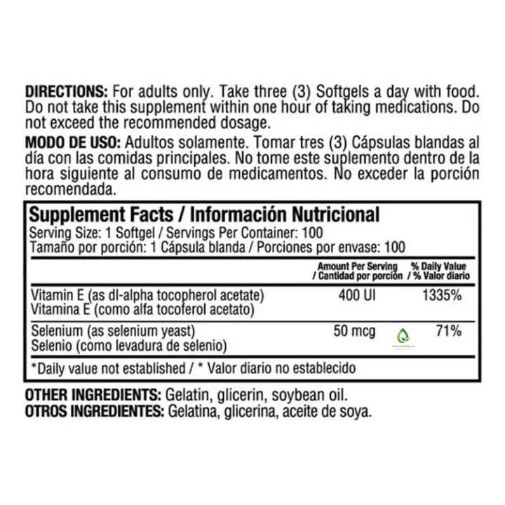 Vitamina E X 400 Mg Ninguno - Imagen 2