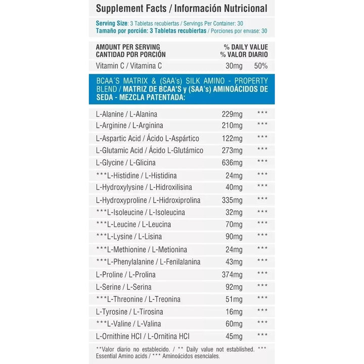 Bcaa's Matrix 90 Cápsulas Mezcla De Aminoácidos Ramificados Con L-arginina Y L-tirosina - Imagen 3