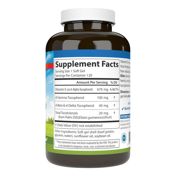 Vitamina E 1000 Ui Con Tocoferoles Y Tocotrienoles Geles Bla - Imagen 2