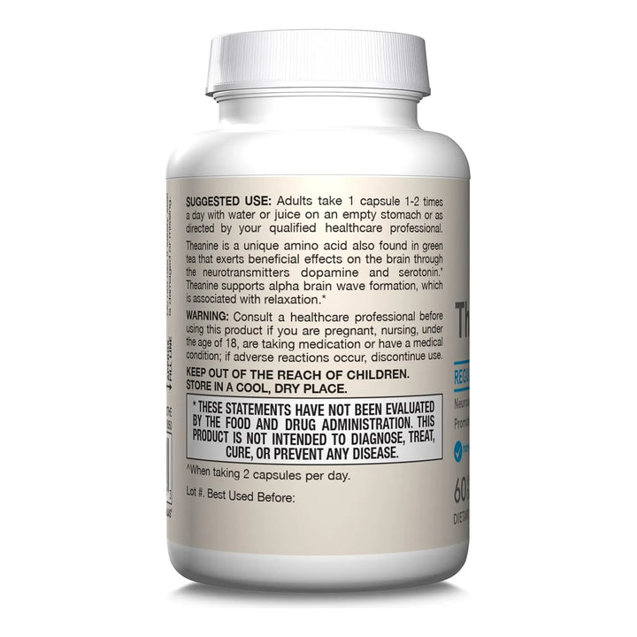 Teanina 100 Mg Aminoacidos Neurologicamente Activos 60 Cap - Imagen 9