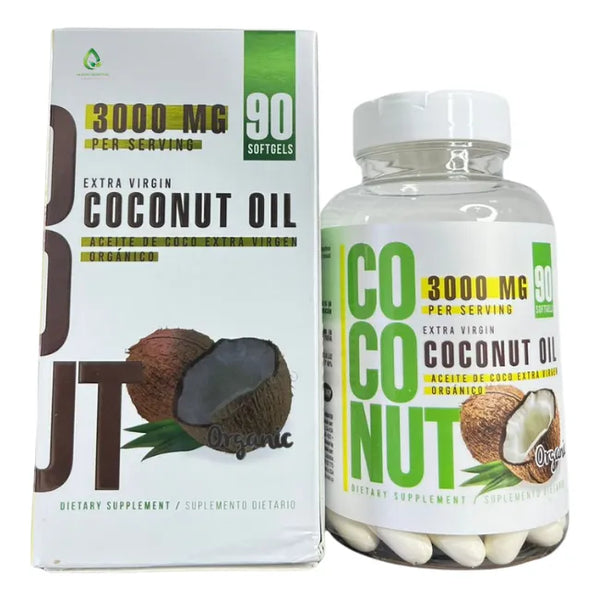Coconut Oil 3000mg 90 Softgels Coco Suave - Imagen 1
