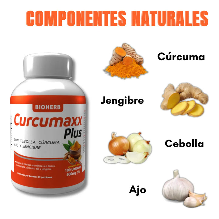 Cúrcuma Curcumina 100 Cápsulas Invima Jengibre 600mg - Imagen 2