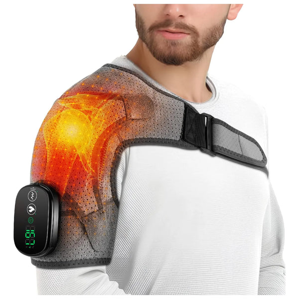 Almohadilla Térmica Inalámbrica Para Hombro Con Masajeador Y Vibración Ajustable