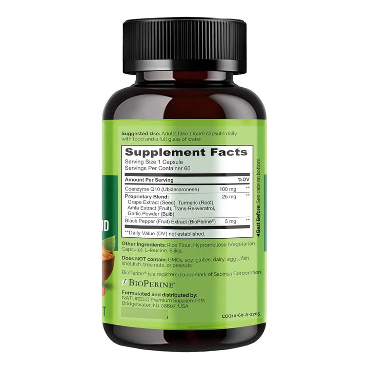 Coq10 Natural Energía Antioxidante 60 Cápsulas Salud Cardíac - Imagen 3