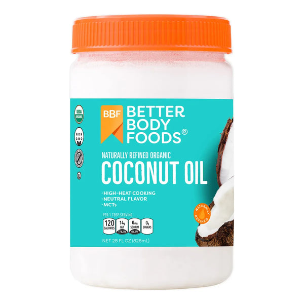 Aceite De Coco Refinado Organico Betterbody Foods 28 Onza Energia Sabor Neutro