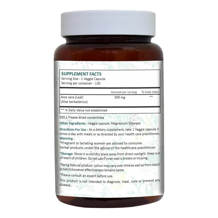 Cápsulas De Aloe Vera 120 Unidades 500 Mg Apoyo Inmunológico - Imagen 2