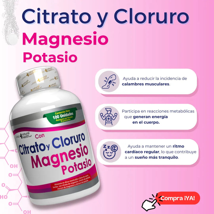 Citrato De Magnesio+ Cloruro De Magnesio + Potasio - Imagen 4