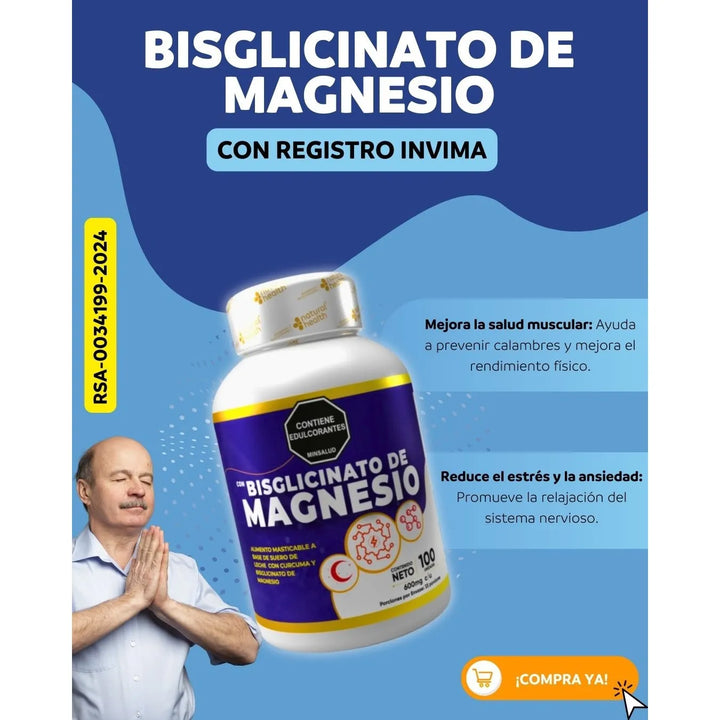 Bisglicinato De Magnesio Capsulas+ Multivitaminas Invima - Imagen 4