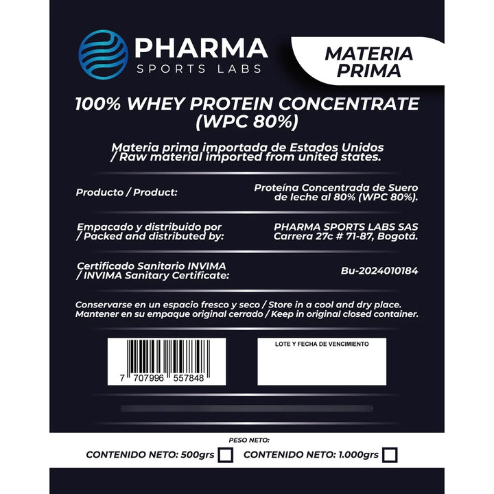 Wpc Whey Proteina Pura Wpc 100% 1.000 Gramos 1.000gr 1kg  2 Libra 2lb 2 Lb Whey Protein Concentrate Concentrada Natural - Imagen 4