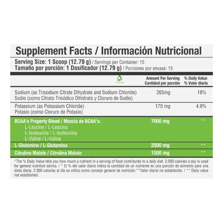 Bcaa S Aminoacidos 384g Bcaas - Imagen 2