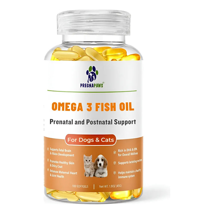 Aceite De Pescado Omega 3 Puro Para Perros Y Gatos Apoyo Art - Imagen 1