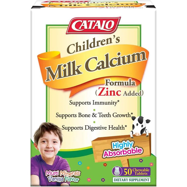 Calcio Leche Masticable Con Zinc 50 Tabletas Oso Crecimiento - Imagen 1