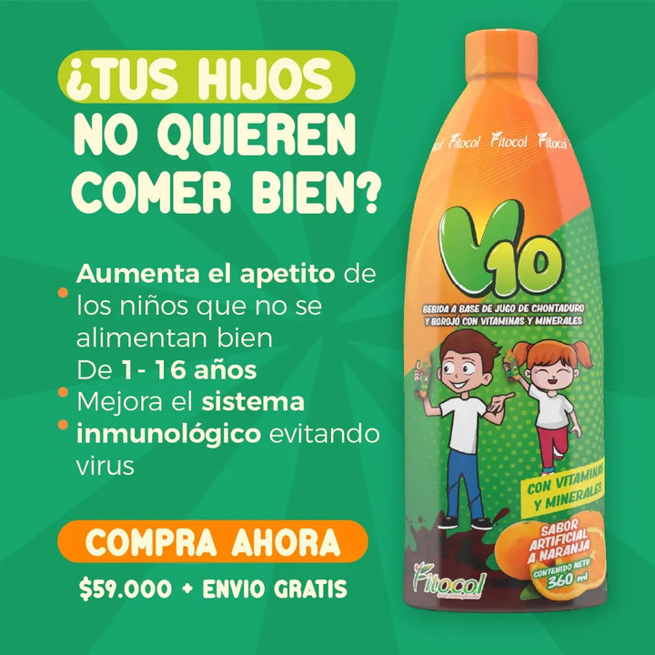V10 Apetito Y Vitaminas Niños Naranja - Imagen 2