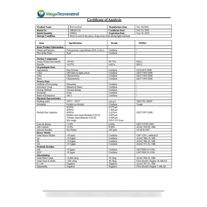 Polvo De Resveratrol Puro 99% Grado Farmacéutico 60 Gramos T - Imagen 6