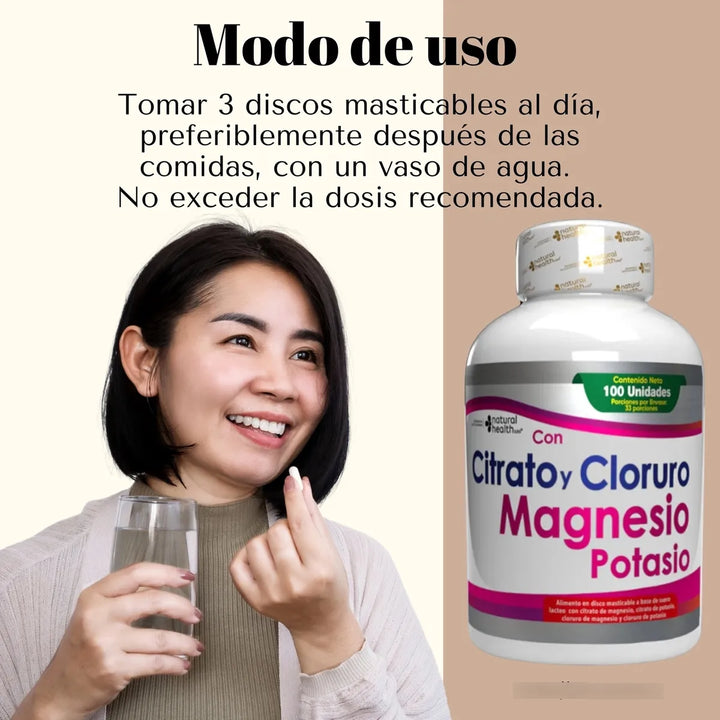 Citrato Y Cloruro De Magnesio Y Potasio 4en1 Sin Sabor - Imagen 4