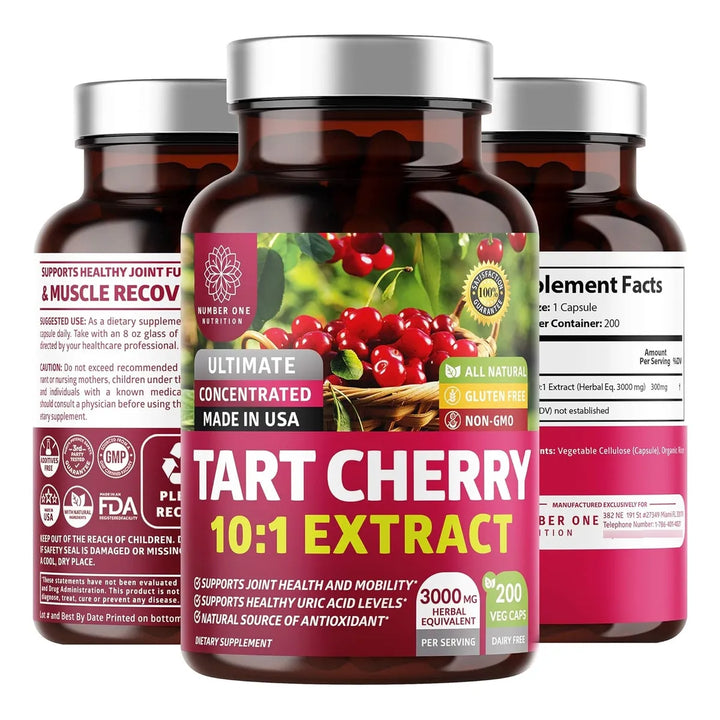Cápsulas De Extracto De Cereza Ácida 3000 Mg Poder Antioxida - Imagen 1