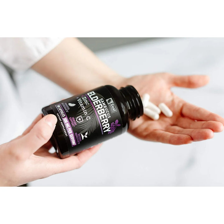 Cápsulas De Saúco Y Zinc Con Vitamina C 500 Mg Para Apoyo In - Imagen 8