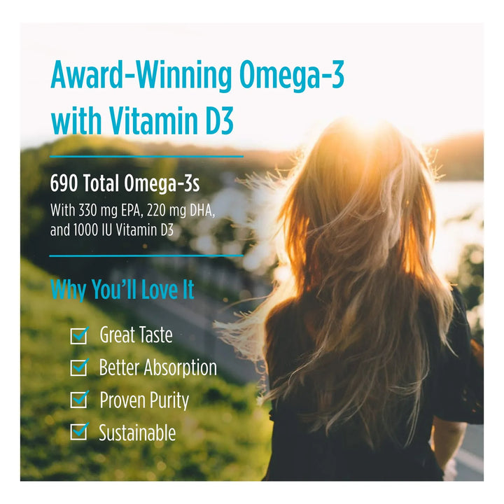 Aceite De Pescado Omega 3d Limón 120 Geles Blandos 690 Mg Om - Imagen 6