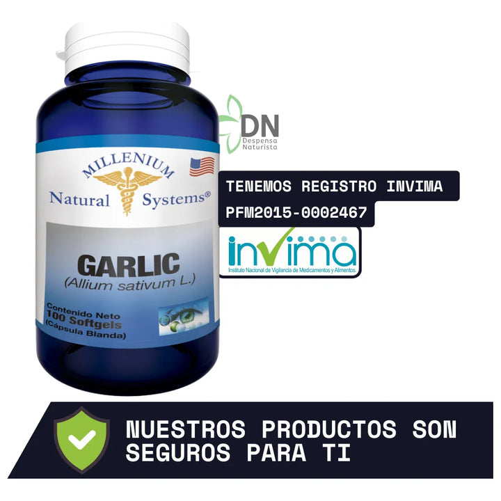 Garlic Ajo 1500mg X100 Sg Natsy - Imagen 3