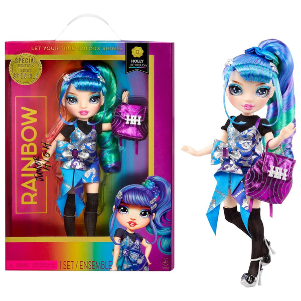 Muñeca Rainbow High Junior High Holly De'Vious 22.86 Cm Con Accesorios Y Mochila