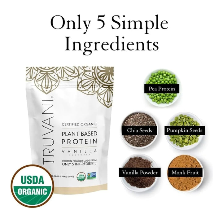 Proteína De Guisante En Polvo Sabor Vainilla Orgánica 20 G P - Imagen 5