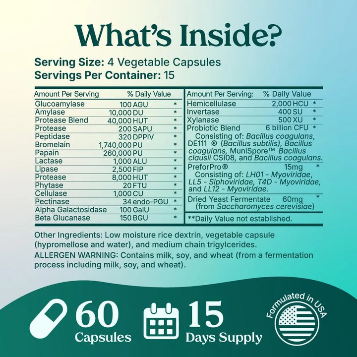 Cápsulas Gut Power Synbiotic Digestivas 60 Unidades 6.500 Mi - Imagen 5