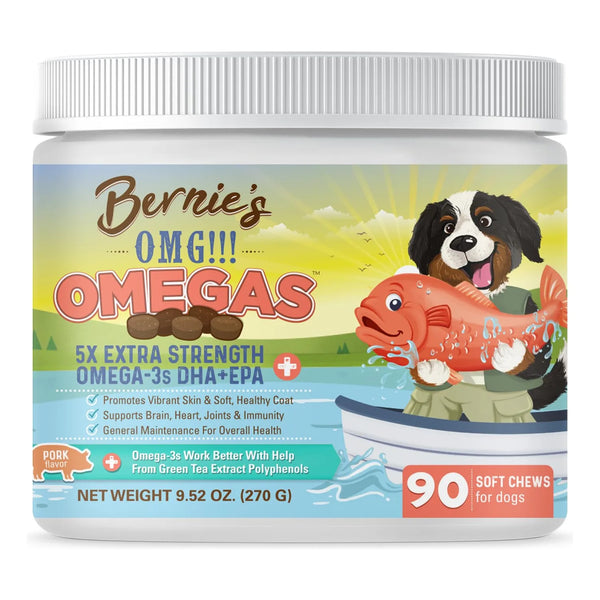 Masticables Omega 3 DHA EPA Para Perros Piel y Pelaje Saludable