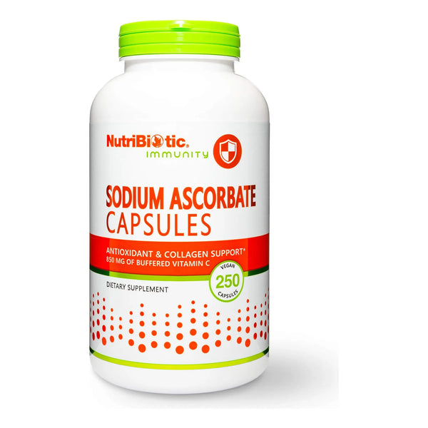 Capsulas Vitamina C Tamponada Ascorbato Sodio 250 Unidades Veganas No Acidas
