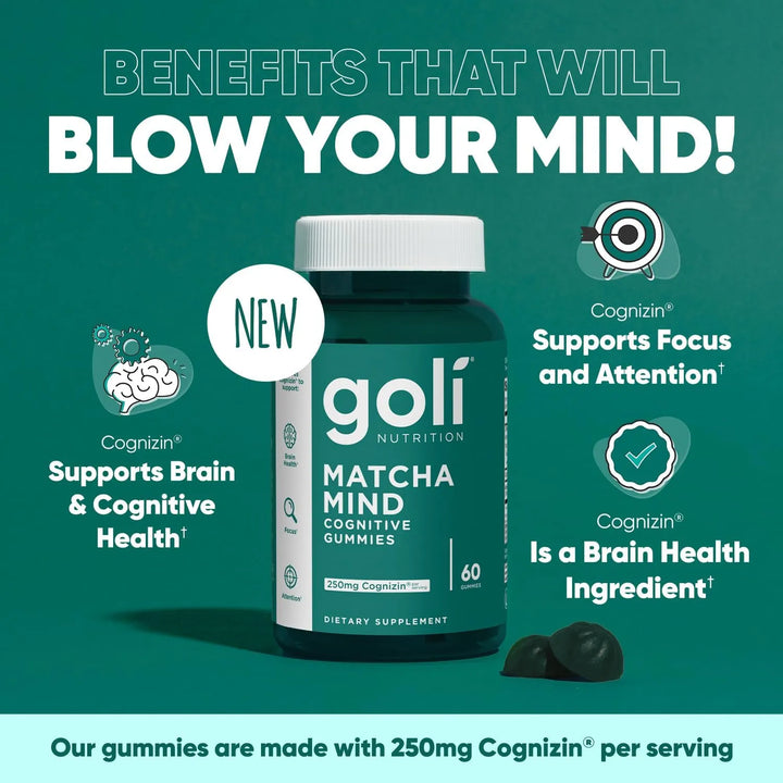 Gomitas Matcha Mind 300 Unidades Té Verde En Polvo Cognizin - Imagen 3