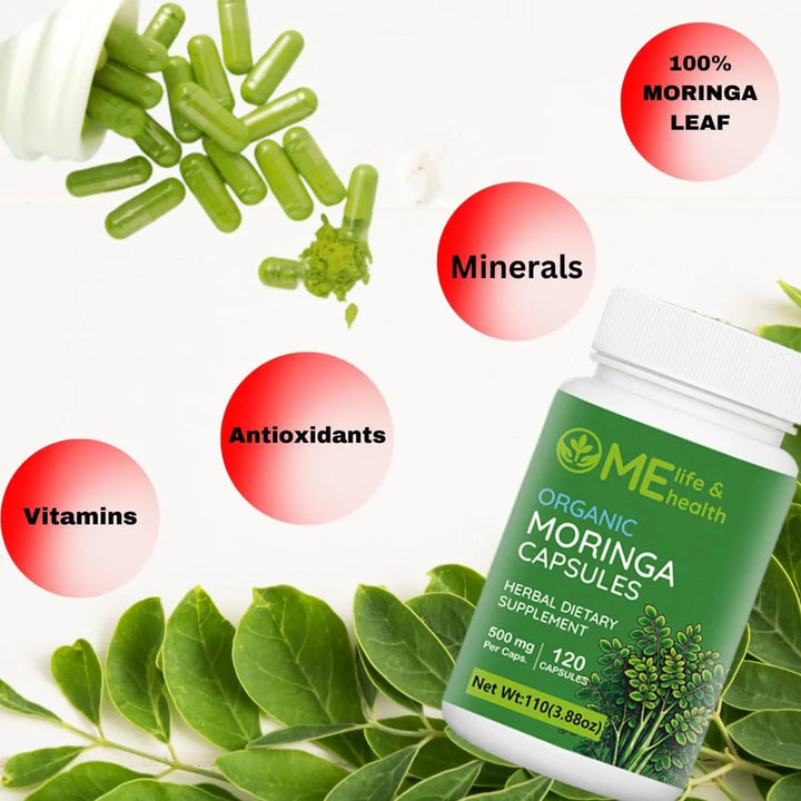 Cápsulas De Moringa Oleifera 100% Orgánica Polvo Puro Para S - Imagen 3
