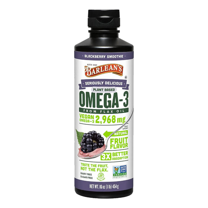 Aceite De Linaza 2968mg Omega 3 6 9 Organico Mora 1 Lb - Imagen 1