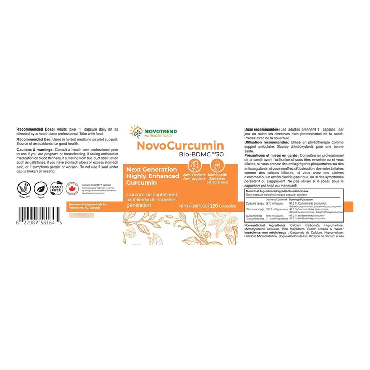Curcumina Avanzada Optimizadora 120 Cápsulas Naturales - Imagen 2