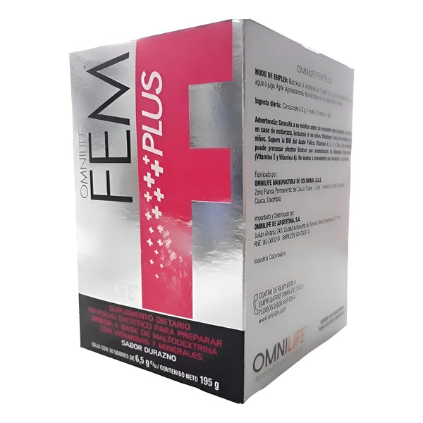 Fem Plus Caja 30 Sobres  Durazno - Imagen 1