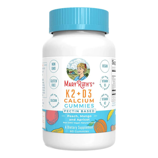 Calcio Vitamina D K2 Vegano Salud Ósea 2 Meses 60 Cap - Imagen 1