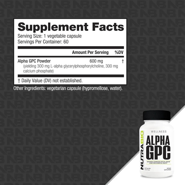 Alpha Gpc 300 Mg Soporte Cerebral Y Mejora De Memoria 60 Cáp - Imagen 2